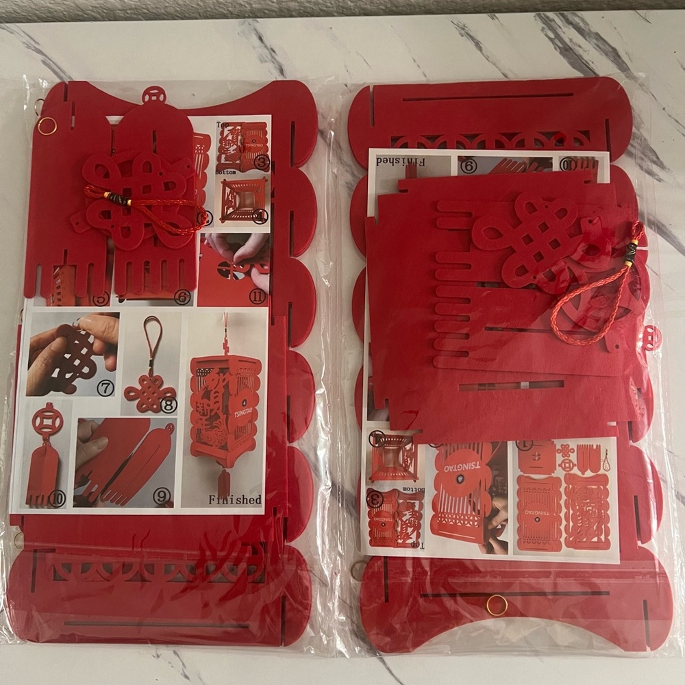 Tsingtao Red DIY Chinese New Year Lantern Kit - 2 Pack promo new